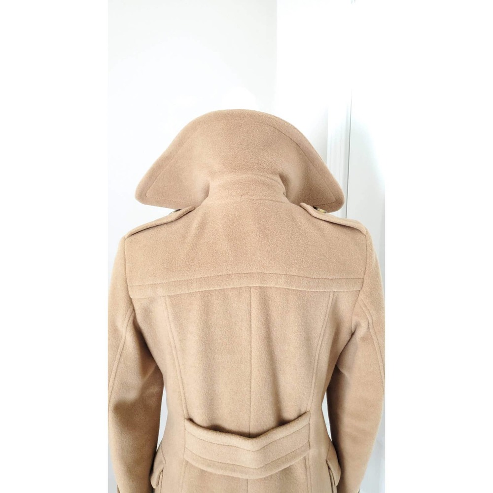 Burberry Camel Tan Wool Double-Breasted Trench Coat - Picture 11 of 15
